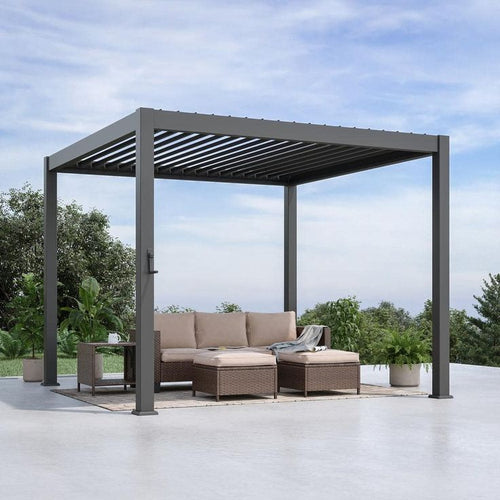 modern home 10 x10 aluminum louvered outdoor pergola