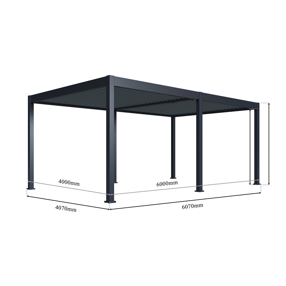 3×3m 3×3.5m 3×4m 3×6m 4×6m Outdoor Aluminimum Automaric Pergola Motorized Louverwd