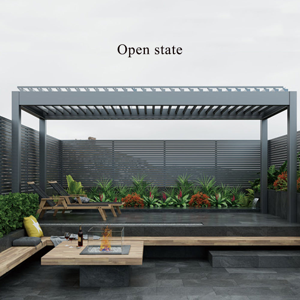 Automatic Aluminum Pergola Louvres Outdoor