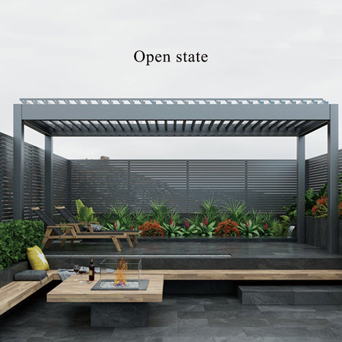 Automatic Aluminum Pergola Louvres Outdoor