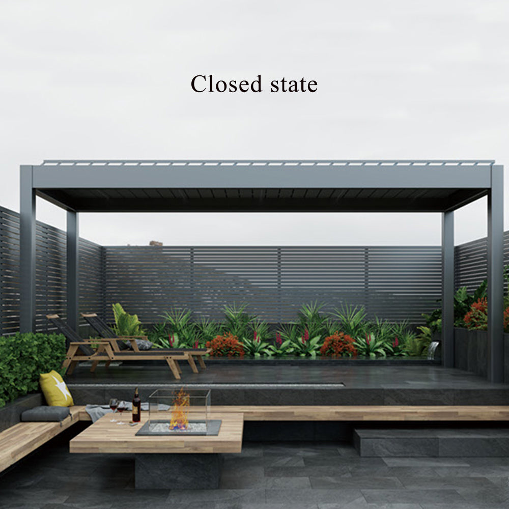 Automatic Aluminum Pergola Louvres Outdoor